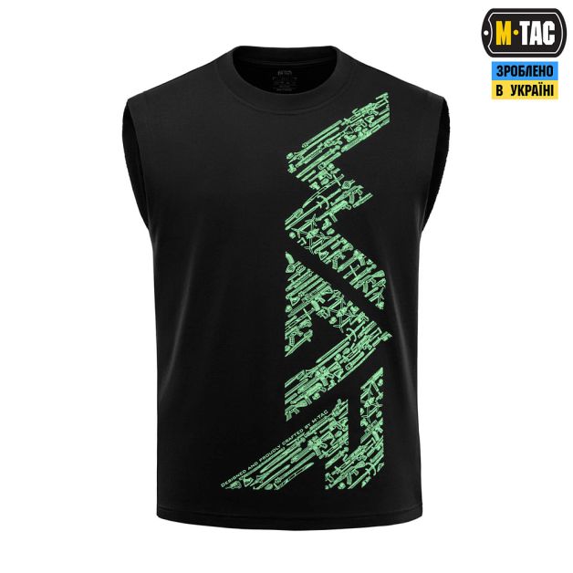 M-Tac футболка безрукавка WAR Cotton Hard Black/Mint