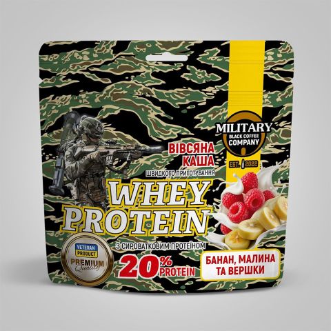 Military Black Coffee Company Вівсяна каша з протеїном «Банан, малина та вершки» 50 г