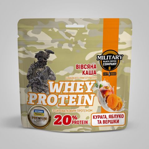 Military Black Coffee Company Вівсяна каша з протеїном «Курага, яблуко та вершки» 50 г