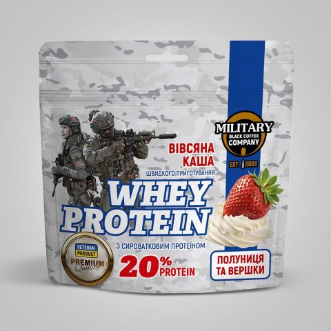 Military Black Coffee Company Вівсяна каша з протеїном «Полуниця та вершки» 50 г